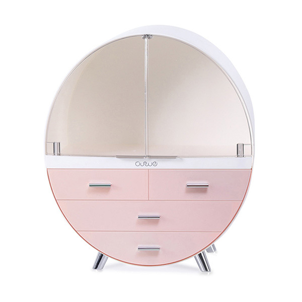 Scatola porta cosmetici antipolvere Livingandhome - Rosa