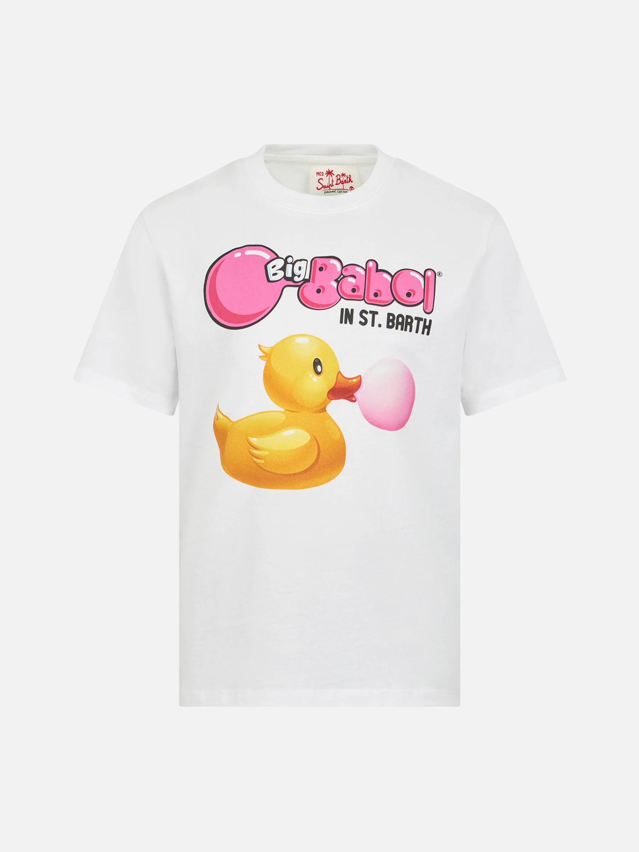 Katoenen T-shirt voor jongens met Big Babol-eendprint | SP EDITION