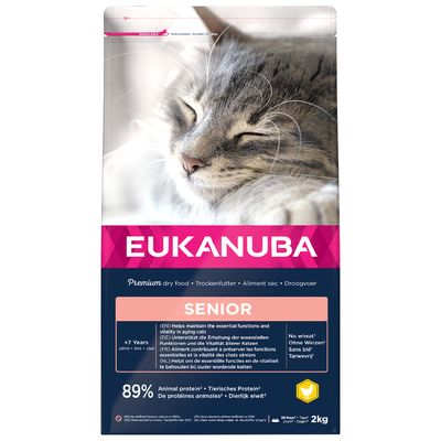 x 2 kg Eukanuba Trockenfutter für Katzen – 1 kg extra gratis!*