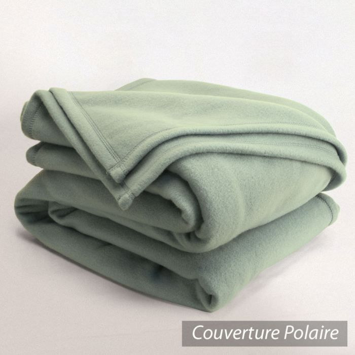 Couverture polaire 220x240cm Isba Amande 100% Polyester 340 g/m2 traité non-feu