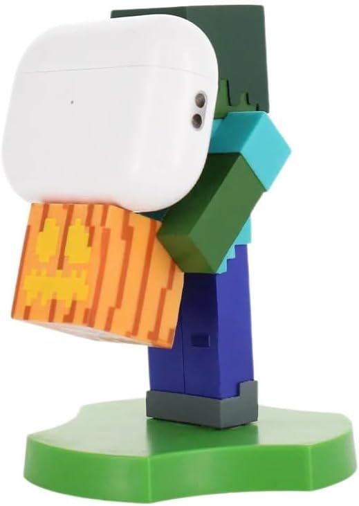 Minecraft Zombie Figurine - EXQUISITE GAMING - Cable Guys - Headphone, smartphone, or small accessory holder - 11 cm