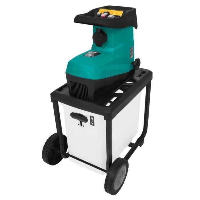Tuinversnipperaar - 2800W – Stille inductiemotor – Versnippert tuinafval tot Ø45 mm – Opvangbak van 60 liter