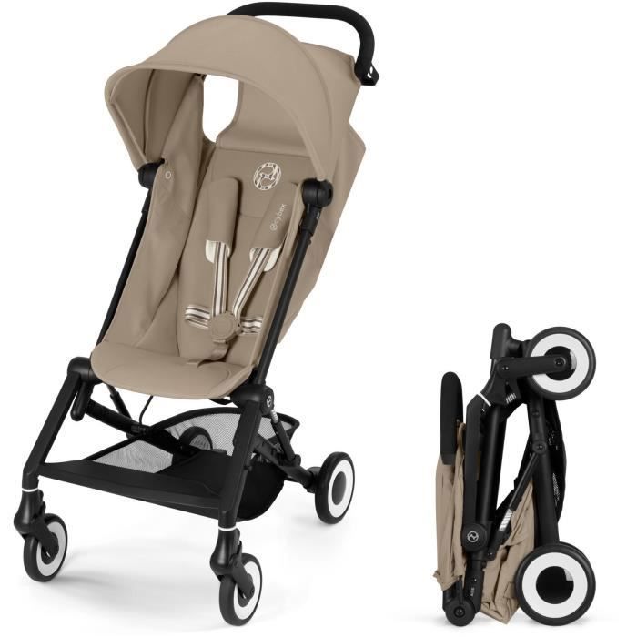Silla de paseo ultracompacta CYBEX Agis - De 5 a 22 kg (6 meses - 4 años) - Silla de paseo ligera de 6,3 kg - Compatible con aviones - Beige almendra