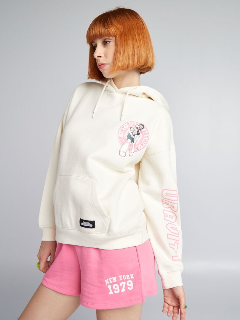 My Hero Academia hoodie van fleece - wit