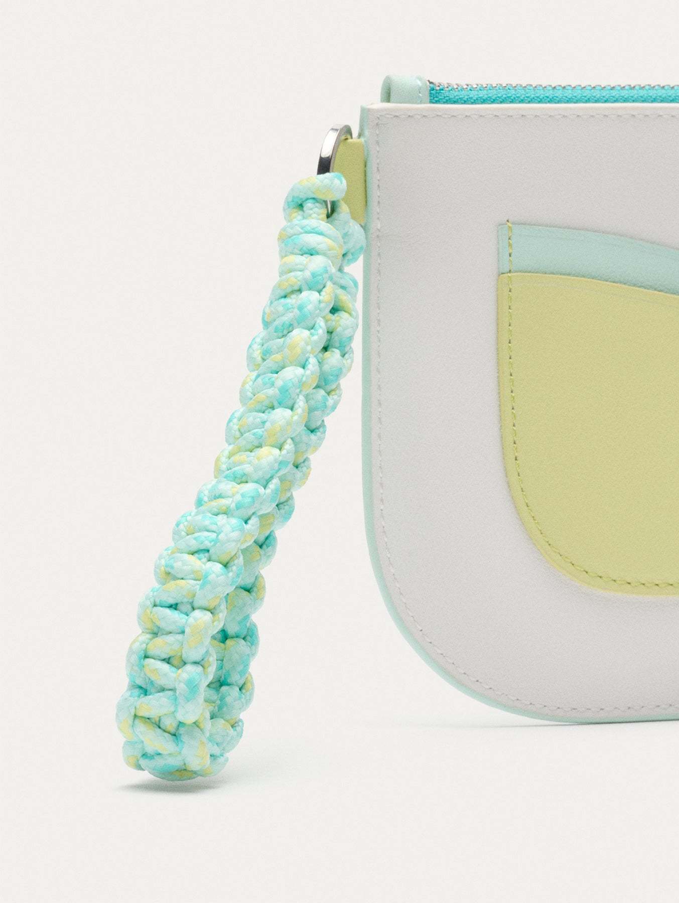 BOLSO DE MANO CUERDAS PIEL GLASTONBURY AZUL CLARO