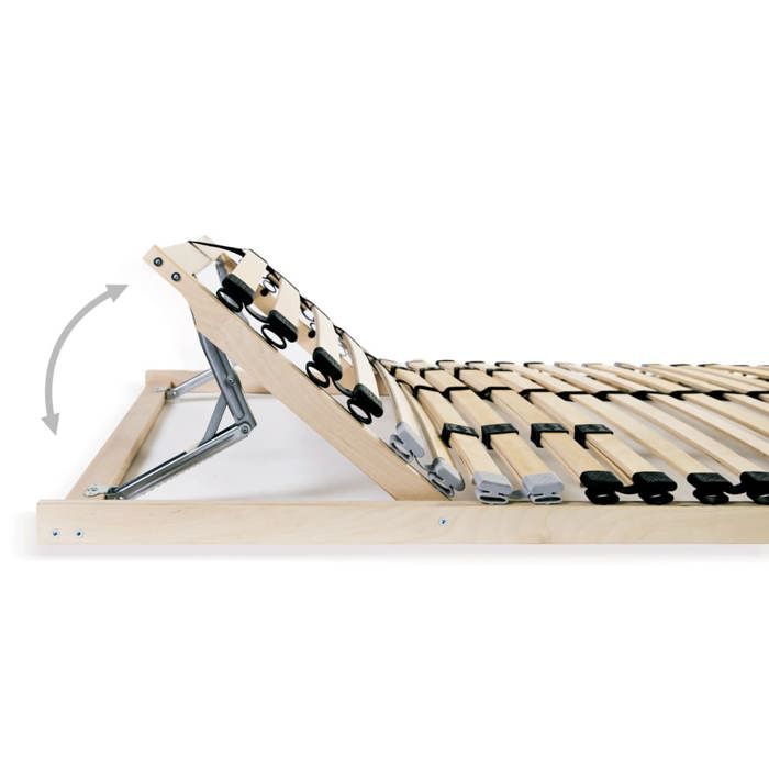 Verano 2026@Simple Slatted Bed Frame - Base de cama de láminas - para adultos - sin colchón con 28 láminas, 7 zonas, 90x200cm, 4766
