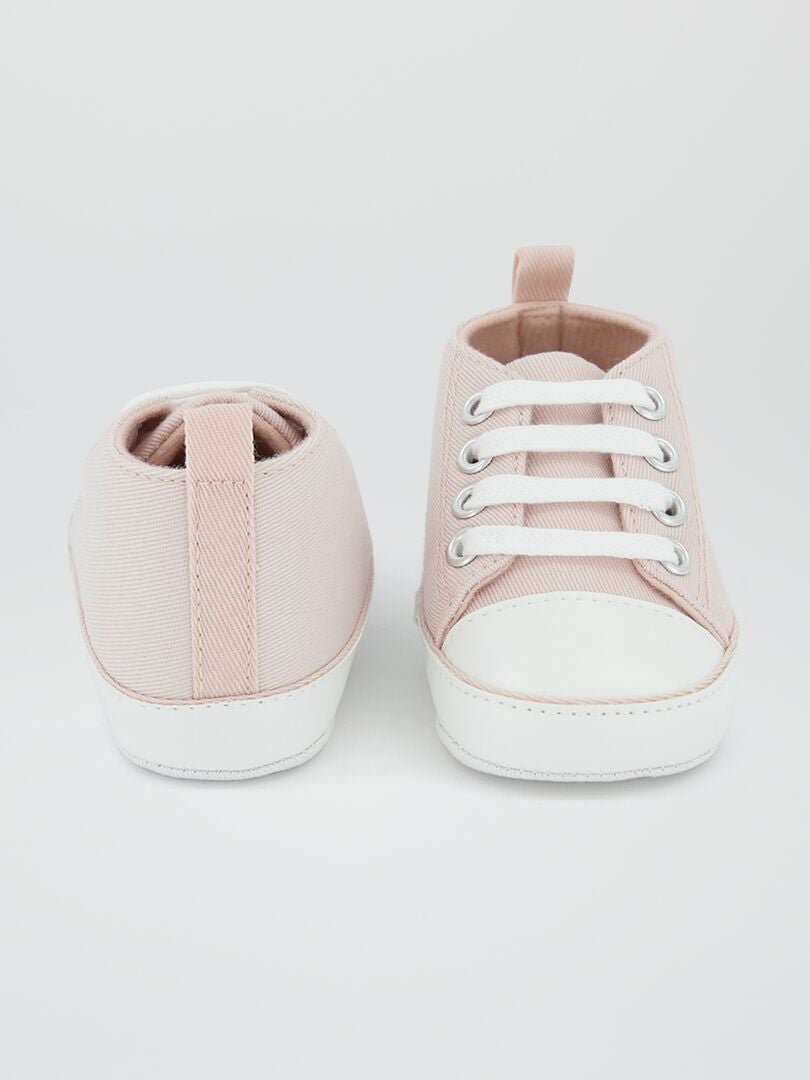 Hoge canvas sneakers - ROZE