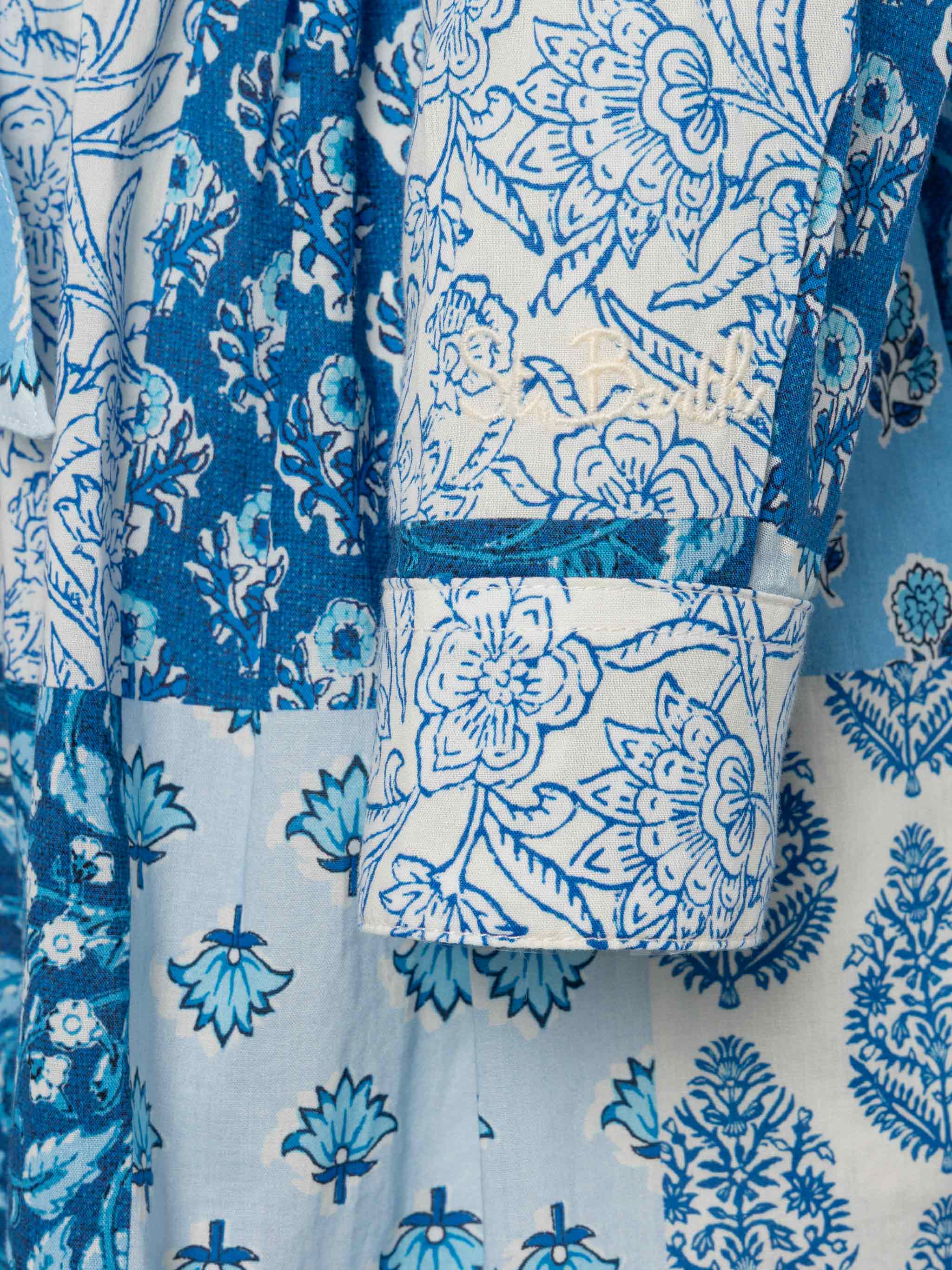 Abito chemisier lungo Philipa Jr con stampa patch a fiori