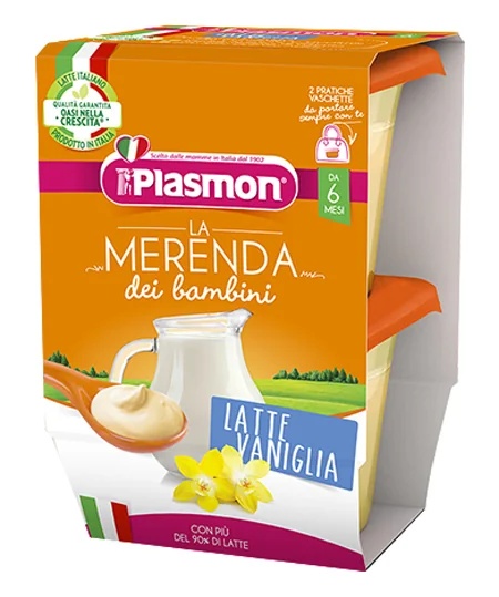 PLASMON La Merenda Bambini melk en vanille 2 x 120 g babyvoeding