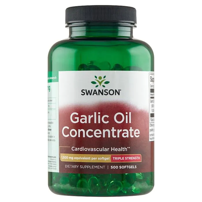 Swanson Garlic Oil Olej Czosnkowy 3 mg 500 Kapsułek