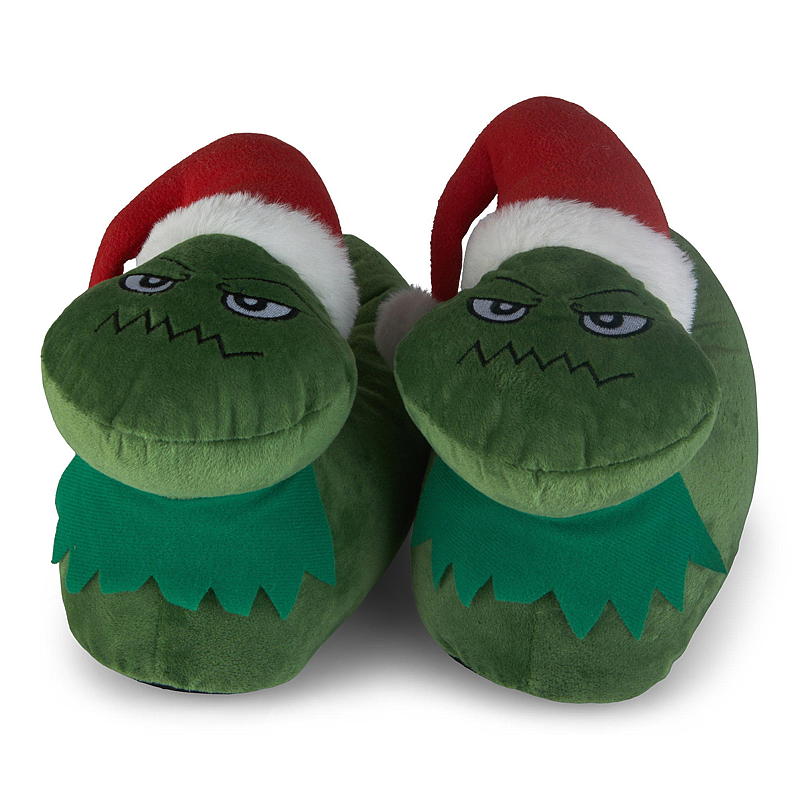 Pantuflas navideñas Time 2 Change, tallas 38-45, color verde con gorro de Papá Noel