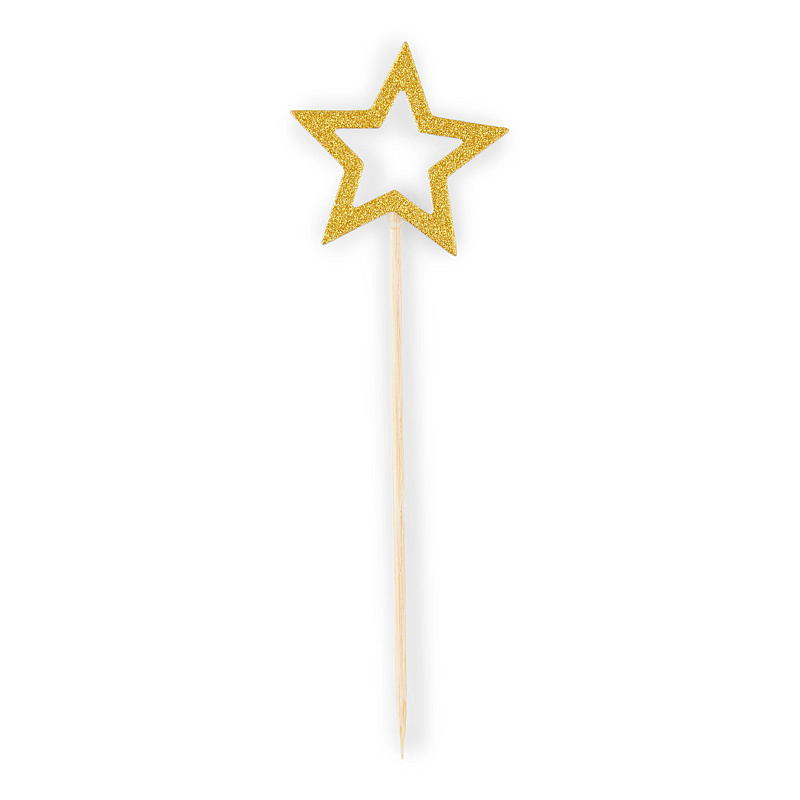 Giform taartdecoratie, 10 stuks sterren