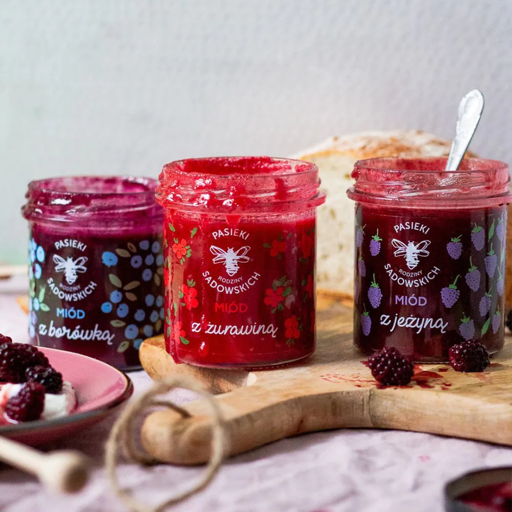 Pasieki Rodziny Sadowskich Miód z Borówką