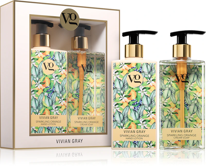 Conjunto de presente Vivian Gray Sensational Sparkling Orange Hand