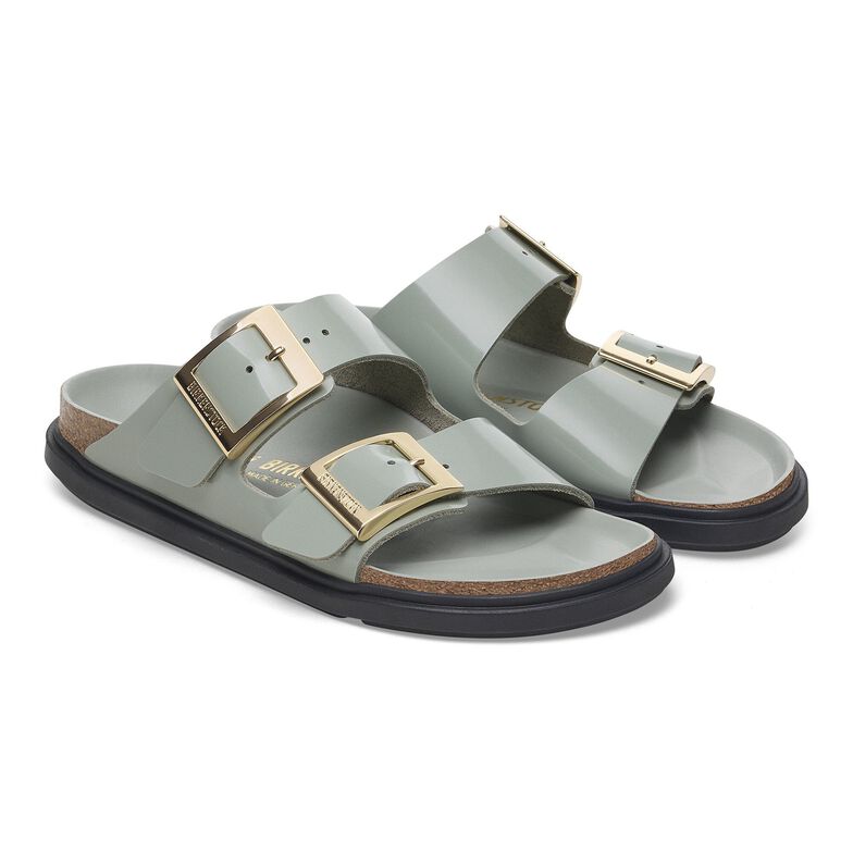 Arizona Droplet Buckle Pelle naturale vernice - High-Shine Pure Sage High-Shine Pure Sage