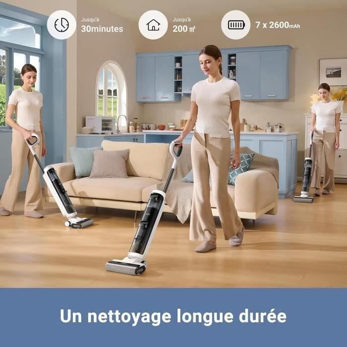 MOVA K20 - Wet and Dry Vacuum Cleaner - Lightweight at 4 kg - Dual Rotation Automatic Cleaning - LED Display
