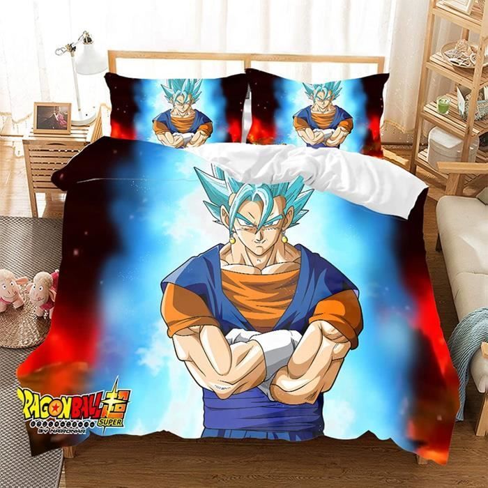 Set di biancheria da letto per bambini Dragon Ball - Copripiumino e federa - Multicolore - 135x200 cm