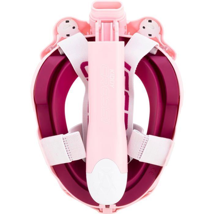 CRESSI Kiddy Masque Intégral Enfant Anti-buée, Tuba Dry, Rose/Violet/Blanc