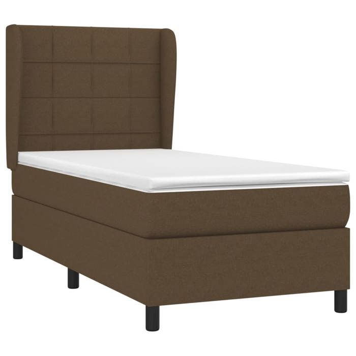 Rete a doghe con materasso - Maison Exclusive - 80x200 cm - Marrone scuro - Massimo relax