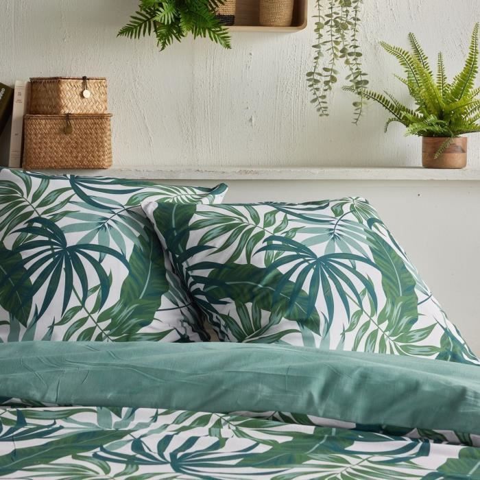 Juego de ropa de cama - TODAY Crazy - Estampado de jungla - Doble - 220 x 240 cm - Verde