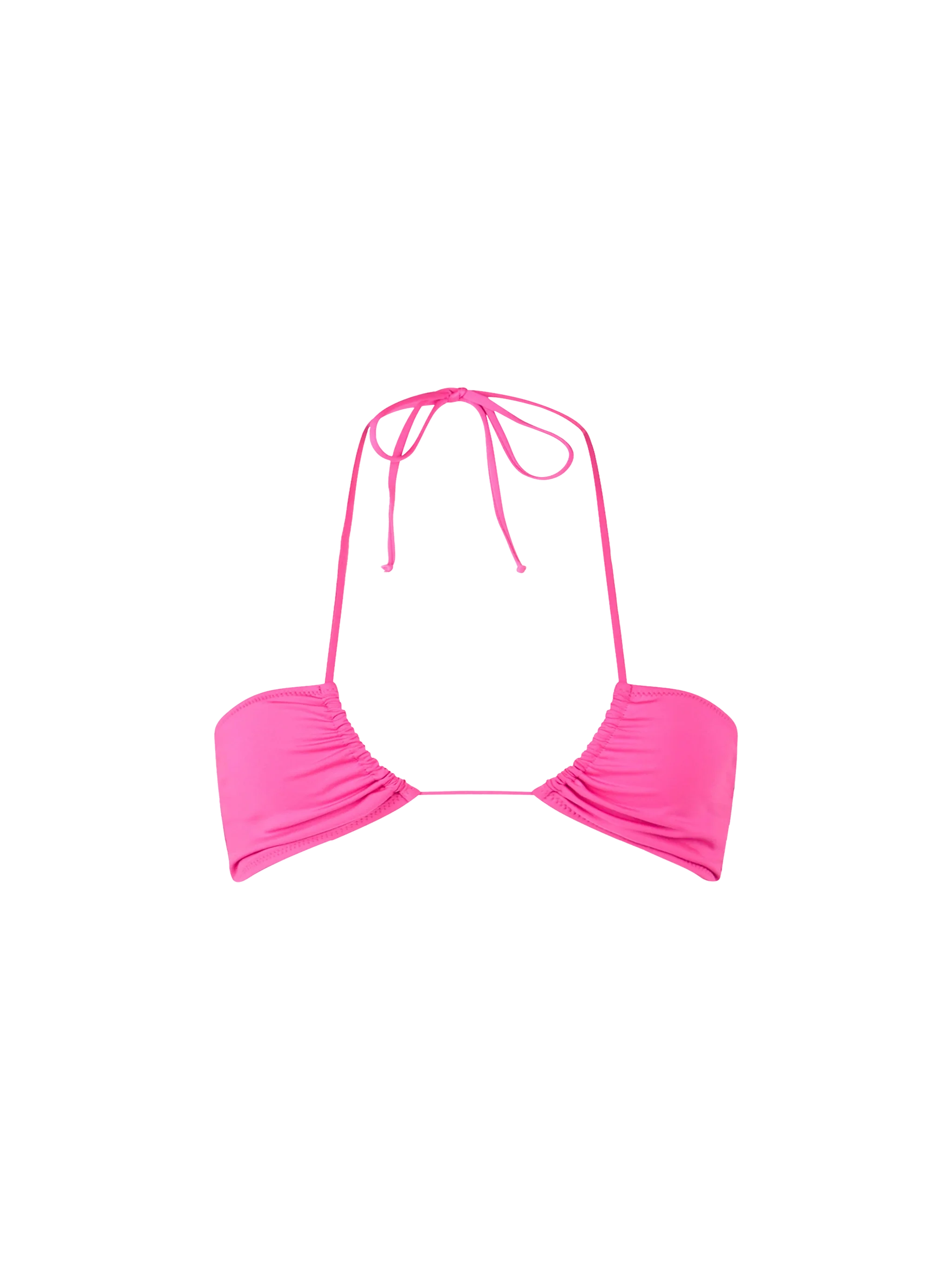 Top de bikini bandeau color fucsia dahlia