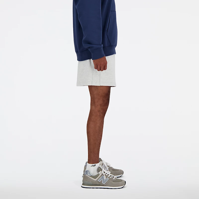 5-Zoll-Sportshorts aus Frottee für Herren – Aschgrau meliert