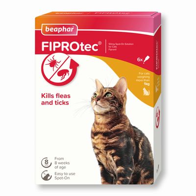 beaphar FIPROtec® Spot-On gegen Flöhe und Zecken für Katzen