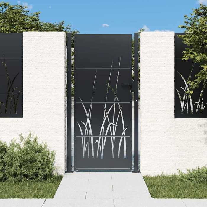 vidaXL Portail de Jardin, Barrière de Sécurité, Portillon avec Système Verrouillable, Porte de Terrasse Extérieur, 153170