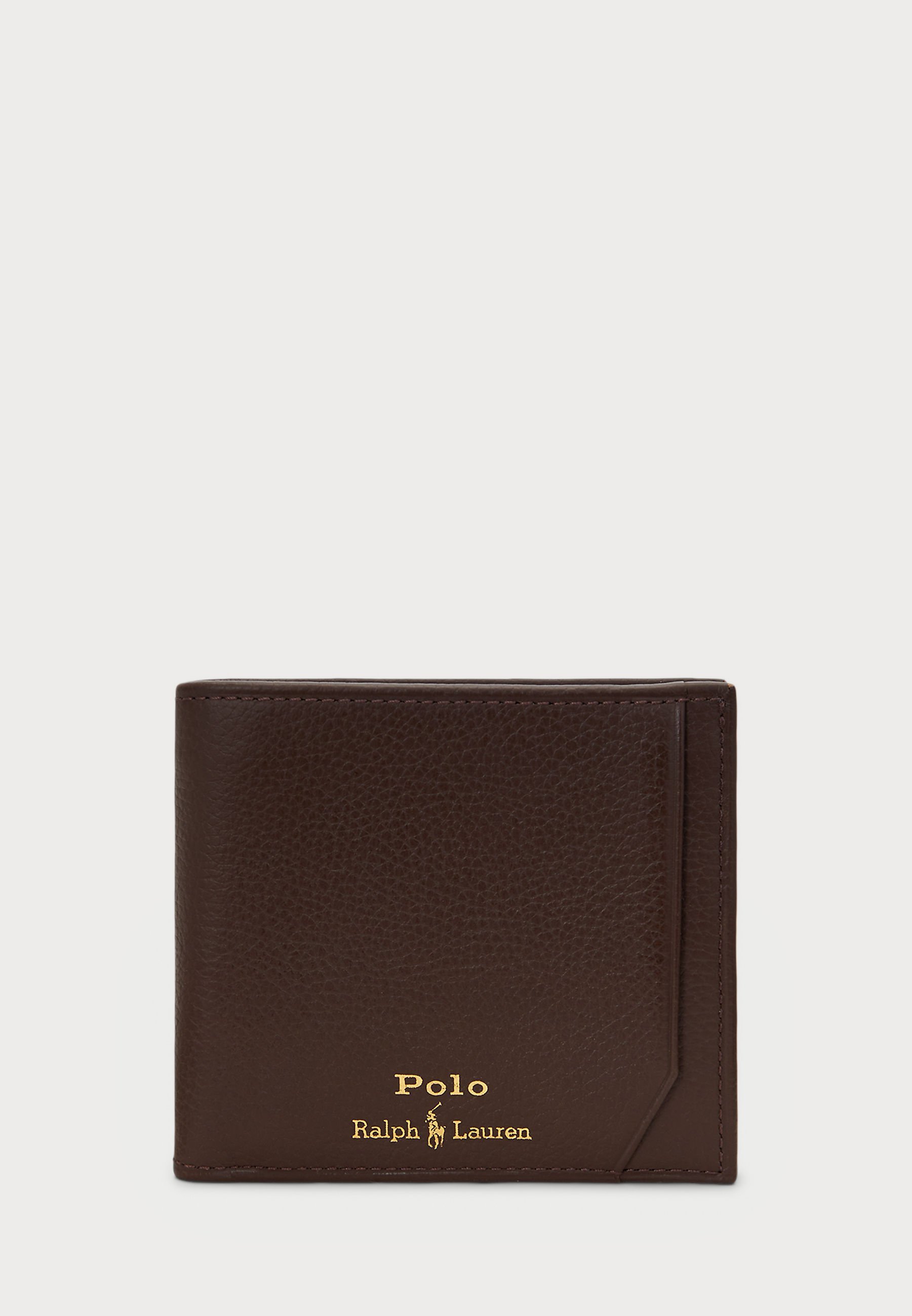 Portofel Polo Ralph Lauren PEBBLED LEATHER BILLFOLD COIN WALLET - Portofel - maro închis