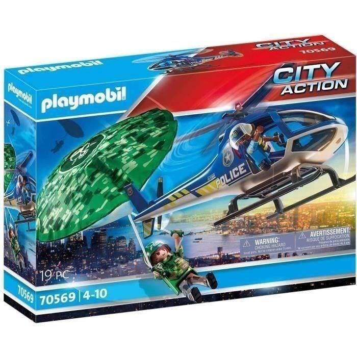 PLAYMOBIL 70569 Politiehelikopter en parachutist, Stadsactie, Politie, Leeftijd 4+