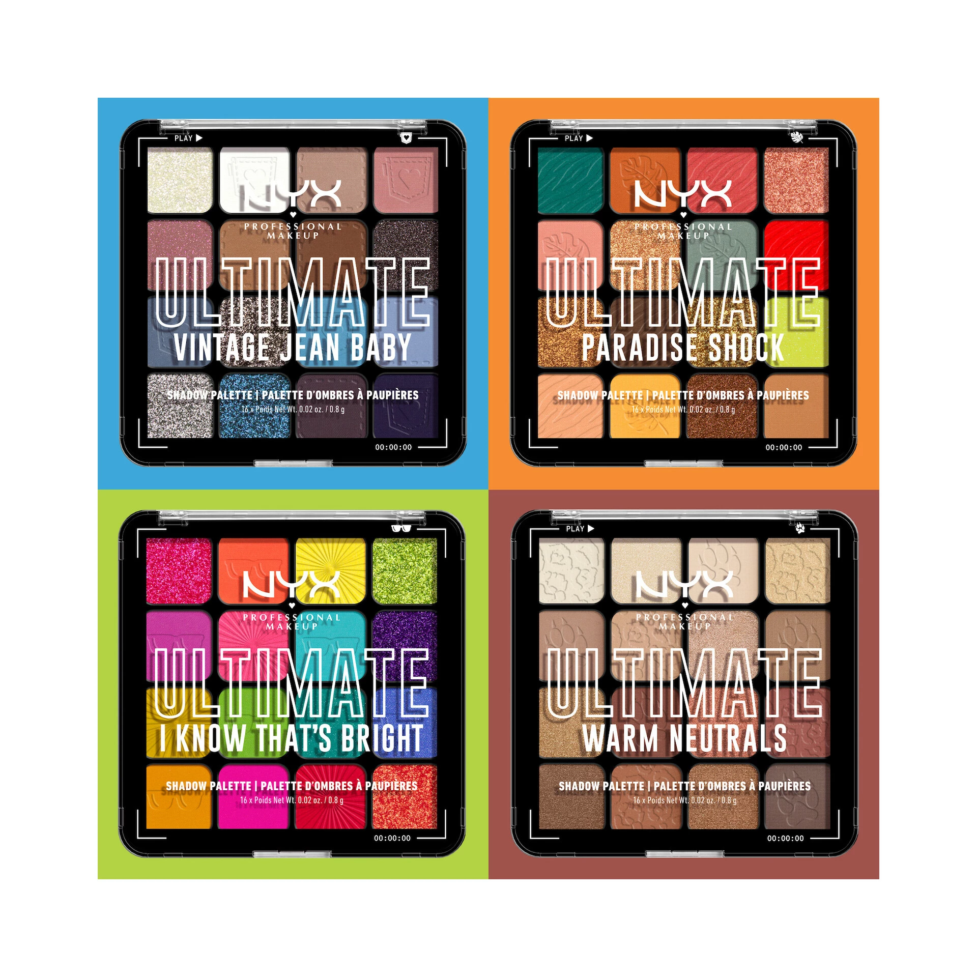 Ultimate Color Palette 16 nijansi 05W Warm Neutrals - NYX Professional Makeup