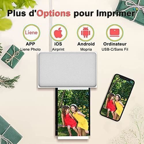 Stampante fotografica Wi-Fi Liene - 20 fogli di carta 10x15 cm - Alta qualità, portatile