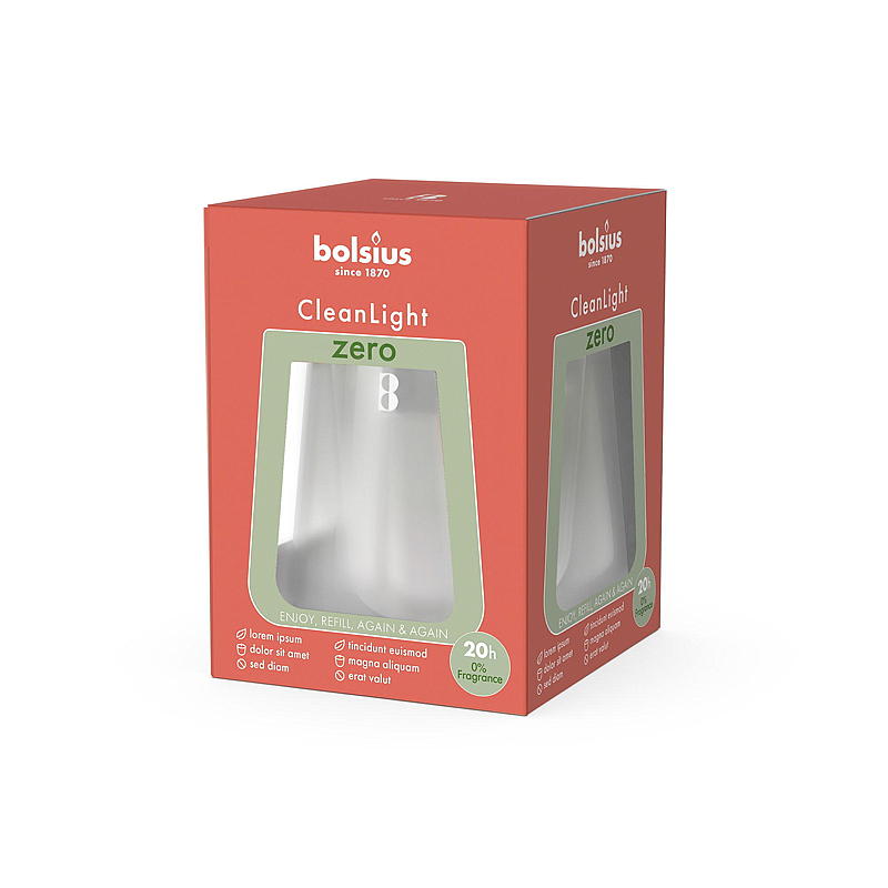 Bolsius Clean Light startset 0% doft