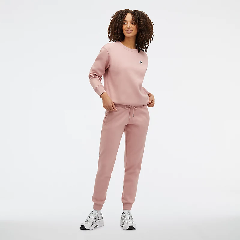 Spodnie damskie NB z małym logo - PINK MOON