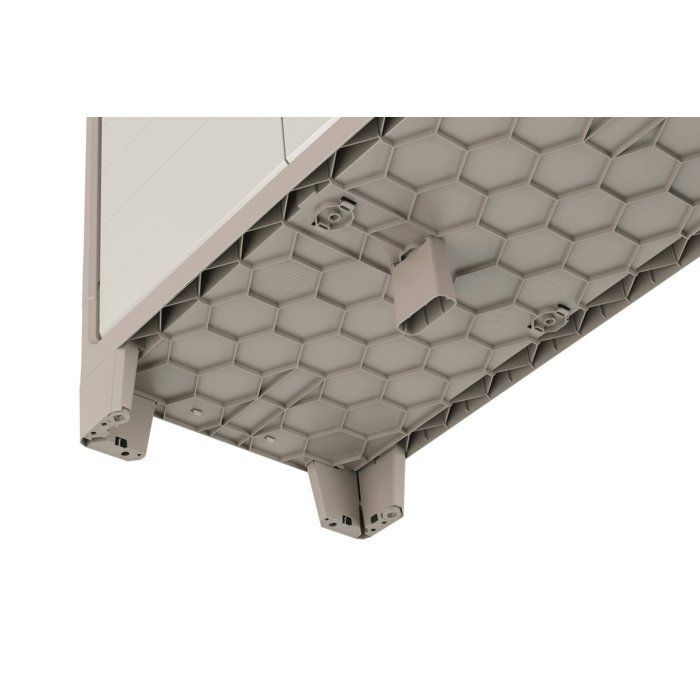 Armadio da esterno Grimsby Dmora, in plastica marrone sabbia, 44x80x100h cm