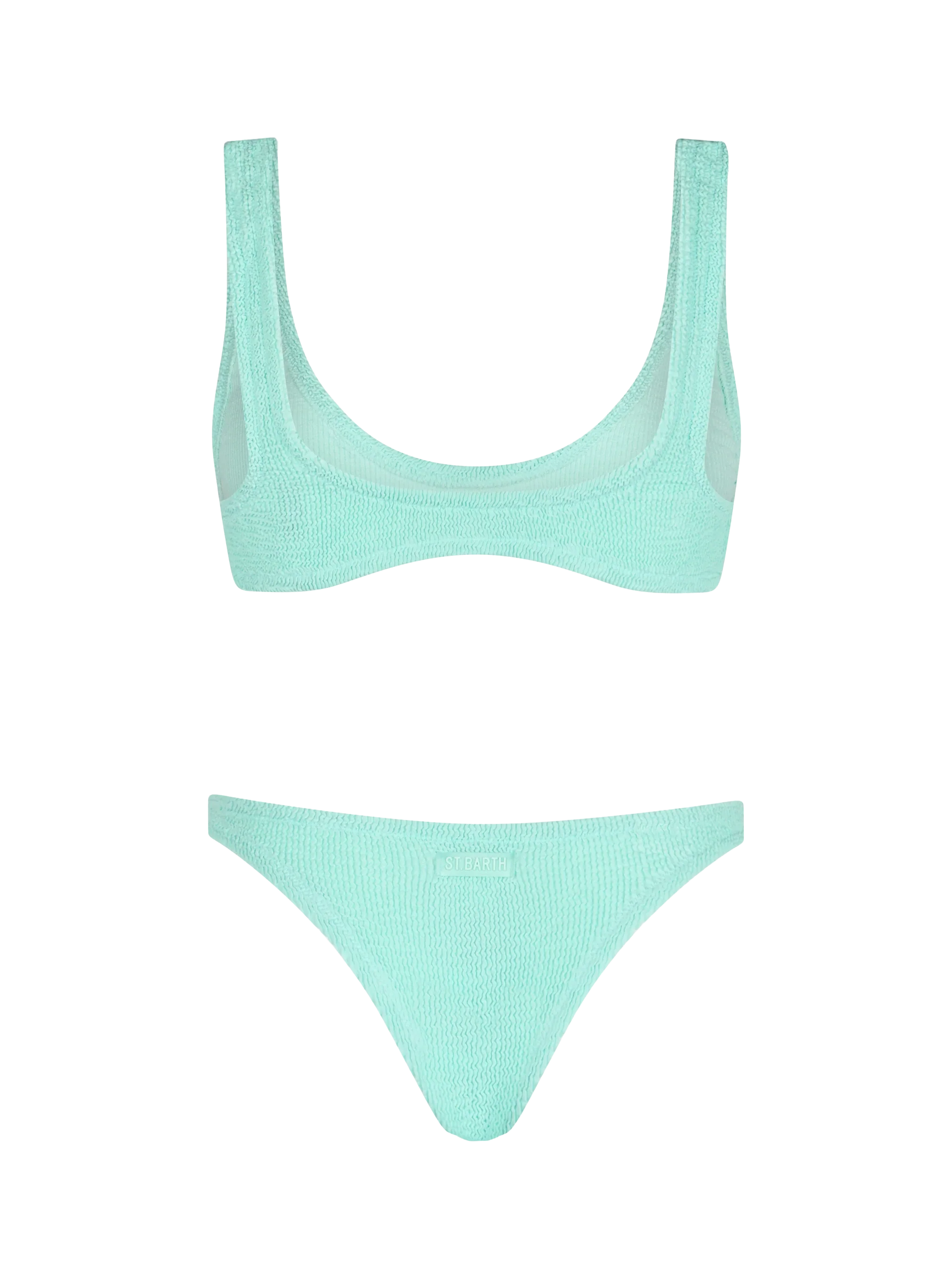 Pamy Naomi damesbikini in saliegroen met kreukeleffect