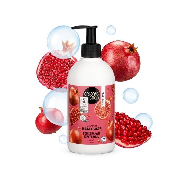 Vitamínové mýdlo na ruce Organic Shop Granátové jablko a pačuli 500ml