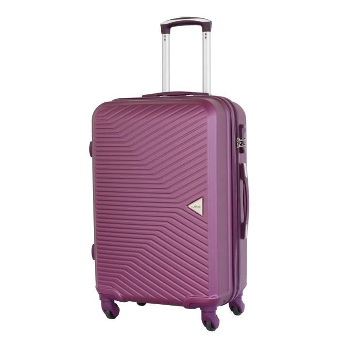 Alistair middelgrote koffer - Iron Collection - 4 wielen - Ultrasterk ABS - Paars