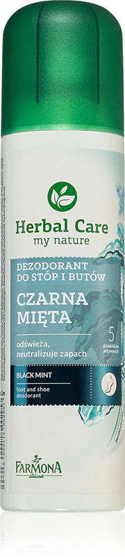 Desodorante Spray Farmona Herbal Care Hortelã Preta para Pernas e Sapatos