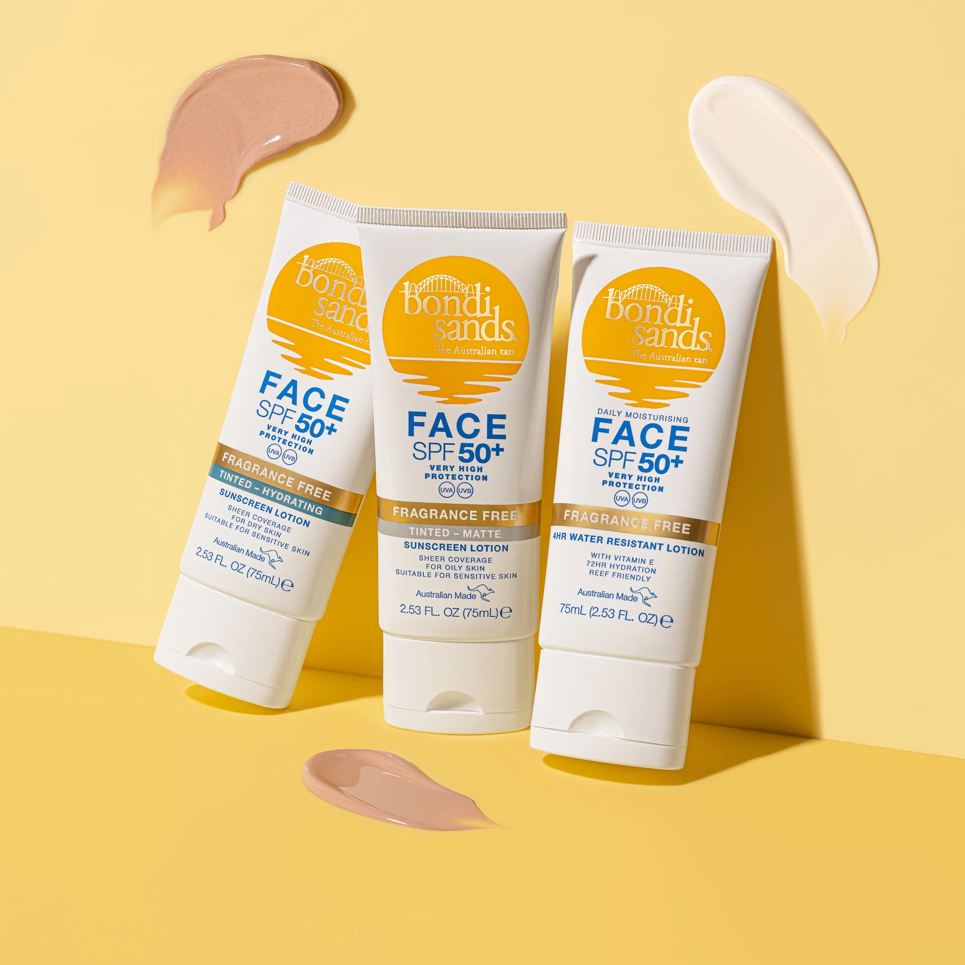 Loțiune hidratantă colorată pentru față SPF50+ 75 ml - Bondi Sands