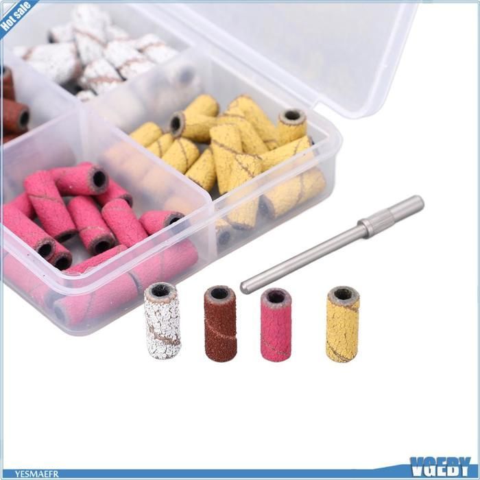 Ashata 60 strisce abrasive per fresa per unghie per nail art, cappucci abrasivi, rimozione della pelle morta, manicure, levigatura, profumo, poggiamano