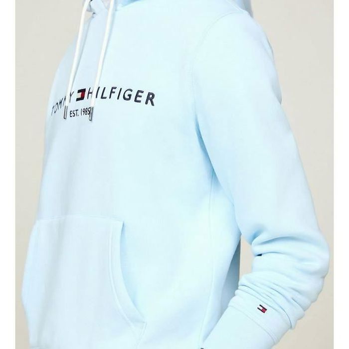 Moletom com capuz - TOMMY HILFIGER - Est. 1985 - Azul Clássico - Masculino - Manga Longa