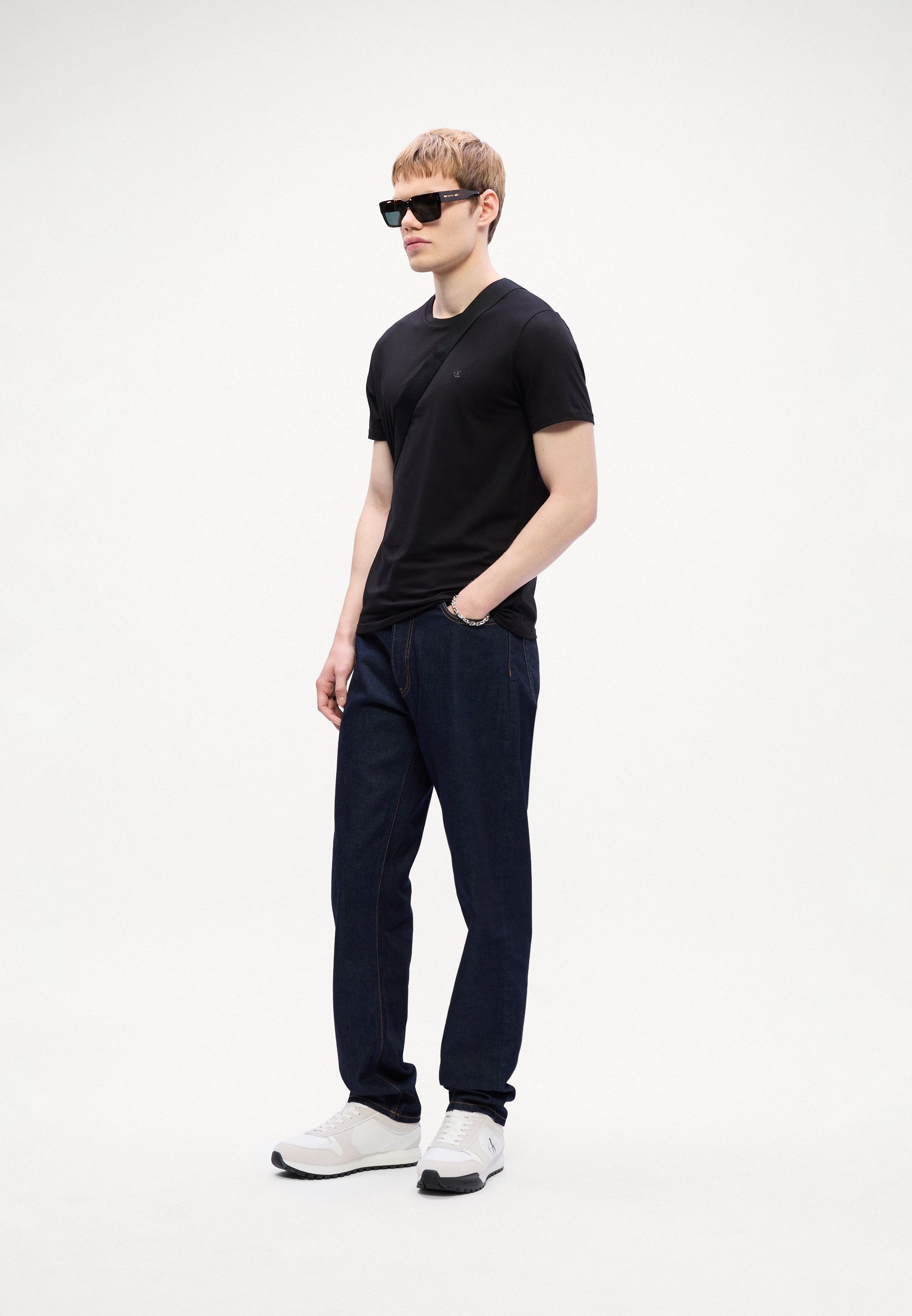 Calvin Klein Slim Tee 2-pack - Basic T-shirt - zwart