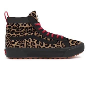 Leopard and Red Laces Sk8-Hi MTE-1 Personalizzate