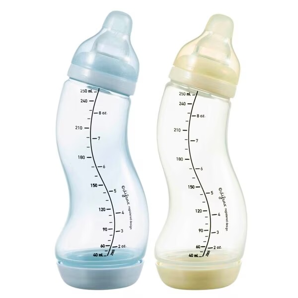 Difrax Natural 0+M S-boca plava, siva, 2 x 250ml