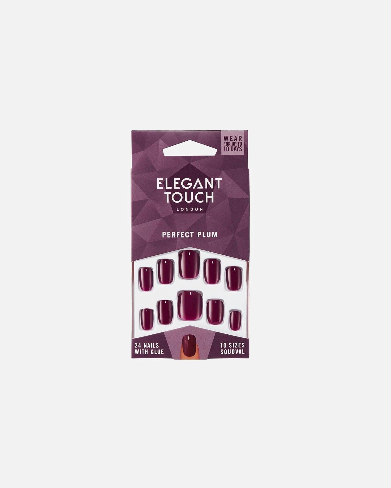 Umjetni nokti Elegant Touch Savršeno šljivasto crveni - 1 komad