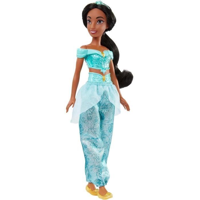 Bambola Jasmine da 29 cm, bambola principessa Disney Mattel con vestito e accessori HLW12