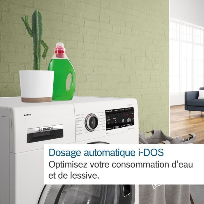 Lavadora de carga frontal Bosch WGG244F1FR SER6 - 9 kg - i-DOS - Inducción - 60 cm de ancho - 1400 rpm - Clase energética A - Vapor - Blanca