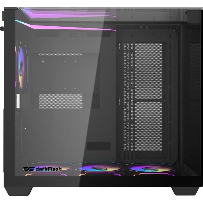 Boîtier PC - Darkflash - TH285 Noir - Moyen tour - Format ATX - 4x120mm A-RGB - Noir