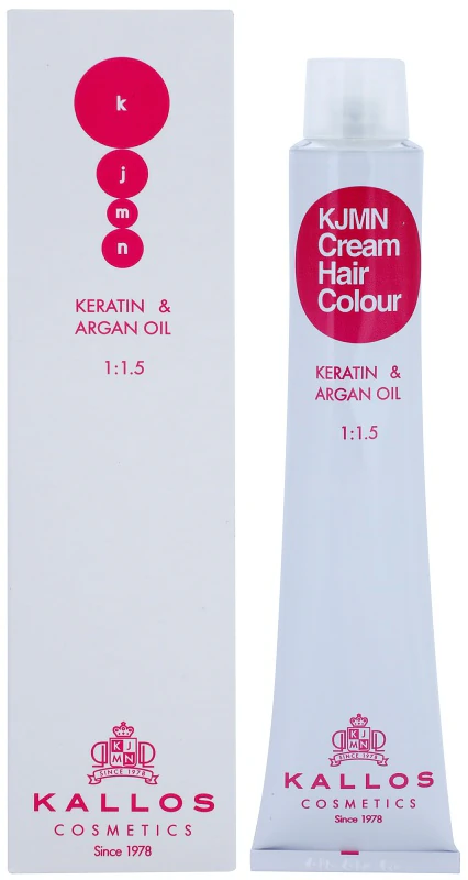 Kallos KJMN Professional Cream Hair Color Keratin & Argan Oil haarkleurmiddel met keratine en arganolie